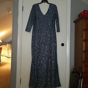 Formal lace and sequined gown